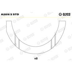 Distanční kotouč, kliková hřídel GLYCO A209/2 STD