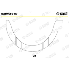 Distanční kotouč, kliková hřídel GLYCO A210/2 STD