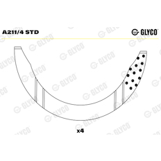 Distanční kotouč, kliková hřídel GLYCO A211/4 STD