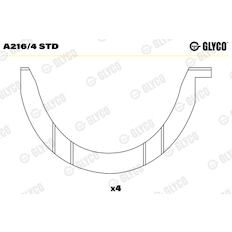 Distanční kotouč, kliková hřídel GLYCO A216/4 STD