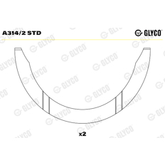 Distanční kotouč, kliková hřídel GLYCO A314/2 STD