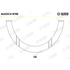 Distanční kotouč, kliková hřídel GLYCO A333/2 STD