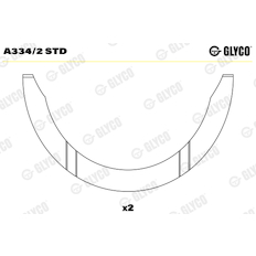 Distanční kotouč, kliková hřídel GLYCO A334/2 STD