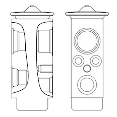 Expanzní ventil, klimatizace MAHLE ORIGINAL AVE 8 000S