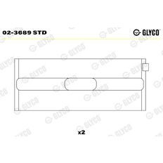 Hlavní ložiska klikového hřídele GLYCO 02-3689 STD