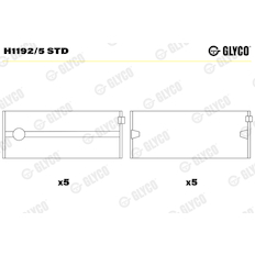 Hlavní ložiska klikového hřídele GLYCO H1192/5 STD