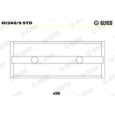 Hlavní ložiska klikového hřídele GLYCO H1340/5 STD