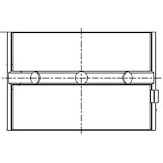 Hlavní ložiska klikového hřídele MAHLE ORIGINAL 209 HL 20414 000