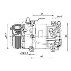 Kompresor, klimatizace MAHLE ORIGINAL ACP 1462 000P