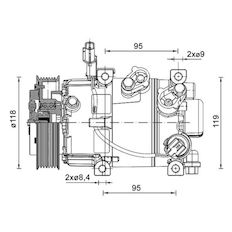 Kompresor, klimatizace MAHLE ORIGINAL ACP 1463 000P