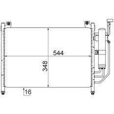 Kondenzátor, klimatizace MAHLE ORIGINAL AC 608 000S