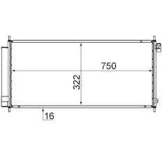 Kondenzátor, klimatizace MAHLE ORIGINAL AC 717 000S