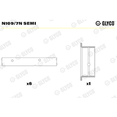 Ložisko vačkového hřídele GLYCO N109/7N SEMI