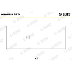 Ložiskové pouzdro, ojnice GLYCO 05-4521 STD