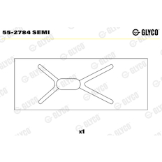 Ložiskové pouzdro, ojnice GLYCO 55-2784 SEMI