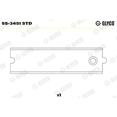 Ložiskové pouzdro, ojnice GLYCO 55-3451 STD