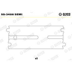 Ložiskové pouzdro, ojnice GLYCO 55-3486 SEMI