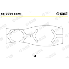 Ložiskové pouzdro, ojnice GLYCO 55-3950 SEMI