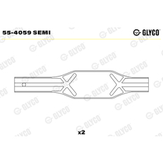 Ložiskové pouzdro, ojnice GLYCO 55-4059 SEMI