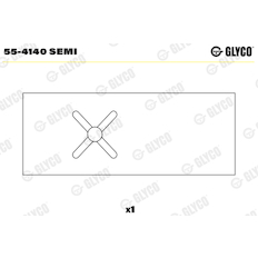 Ložiskové pouzdro, ojnice GLYCO 55-4140 SEMI