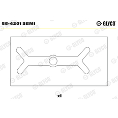Ložiskové pouzdro, ojnice GLYCO 55-4201 SEMI