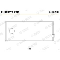 Ojniční ložisko GLYCO 01-3557/4 STD