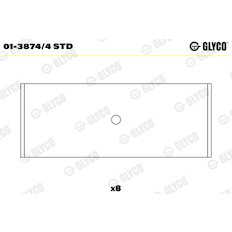 Ojniční ložisko GLYCO 01-3874/4 STD