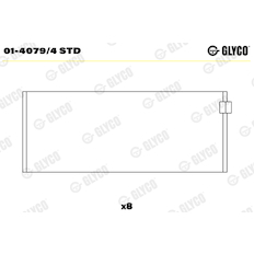 Ojniční ložisko GLYCO 01-4079/4 STD