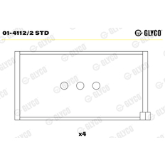 Ojniční ložisko GLYCO 01-4112/2 STD