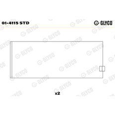 Ojniční ložisko GLYCO 01-4115 STD