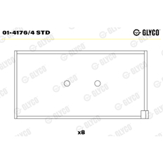 Ojniční ložisko GLYCO 01-4176/4 STD