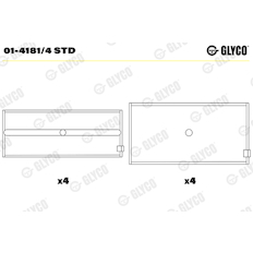 Ojniční ložisko GLYCO 01-4181/4 STD