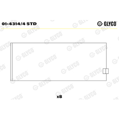 Ojniční ložisko GLYCO 01-4314/4 STD