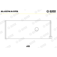 Ojniční ložisko GLYCO 01-4374/6 STD