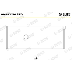 Ojniční ložisko GLYCO 01-4577/4 STD