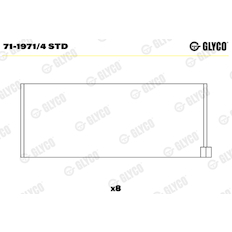 Ojniční ložisko GLYCO 71-1971/4 STD