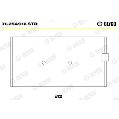 Ojniční ložisko GLYCO 71-2549/6 STD