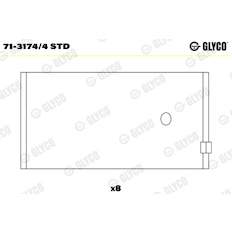 Ojniční ložisko GLYCO 71-3174/4 STD