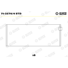 Ojniční ložisko GLYCO 71-3276/4 STD