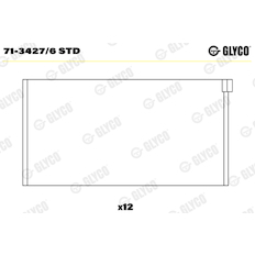 Ojniční ložisko GLYCO 71-3427/6 STD