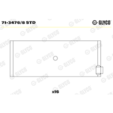 Ojniční ložisko GLYCO 71-3476/8 STD