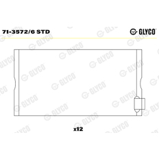 Ojniční ložisko GLYCO 71-3572/6 STD