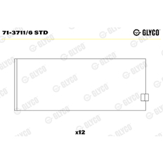 Ojniční ložisko GLYCO 71-3711/6 STD