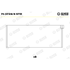 Ojniční ložisko GLYCO 71-3728/4 STD