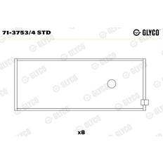 Ojniční ložisko GLYCO 71-3753/4 STD
