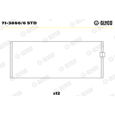 Ojniční ložisko GLYCO 71-3866/6 STD