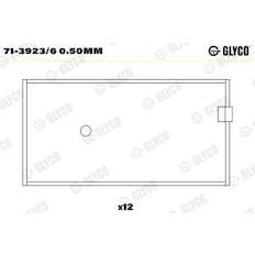 Ojniční ložisko GLYCO 71-3923/6 0.50MM