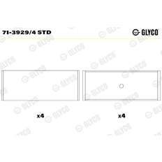 Ojniční ložisko GLYCO 71-3929/4 STD