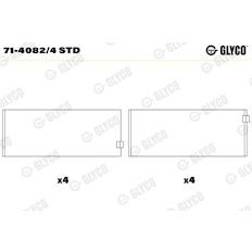 Ojniční ložisko GLYCO 71-4082/4 STD