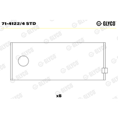 Ojniční ložisko GLYCO 71-4122/4 STD